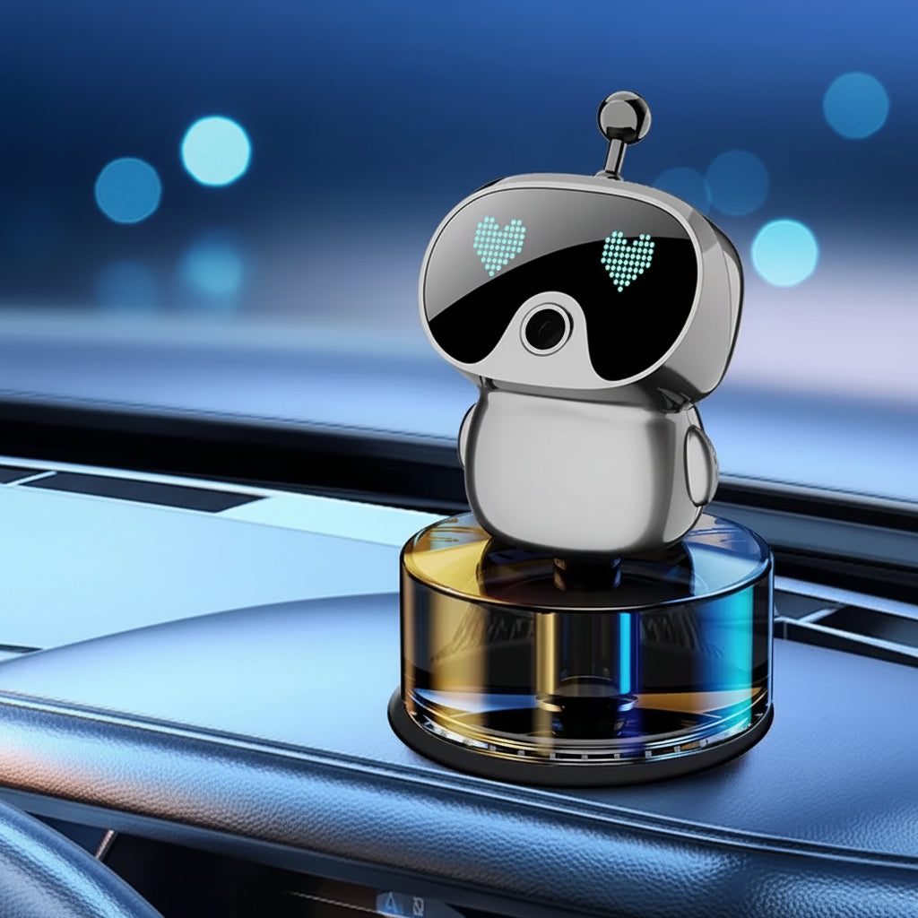 Smart Car Air Freshener AI Rechargeable Car Aroma Diffuser Smart Eyes 4 Levels of Adjustable Intelligent Car Diffuser Gift